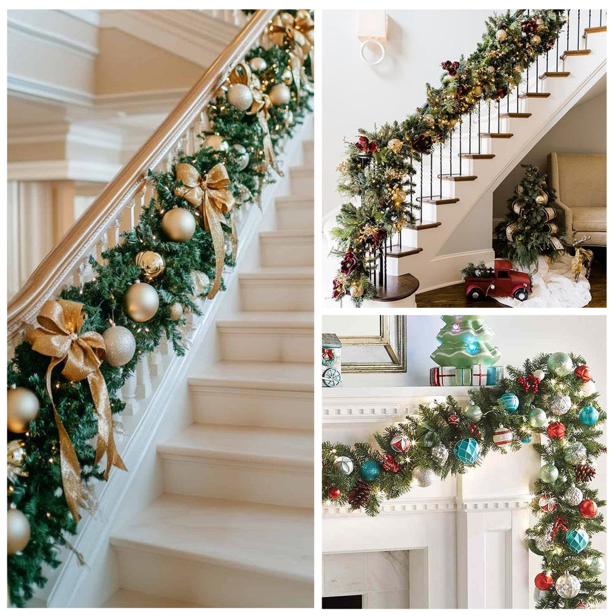 🔥LAST DAY 50% OFF ✨ Artificial Cedar Garland 🇺🇸 Green Pine Garland – Perfect for Indoor & Outdoor Christmas Decorations