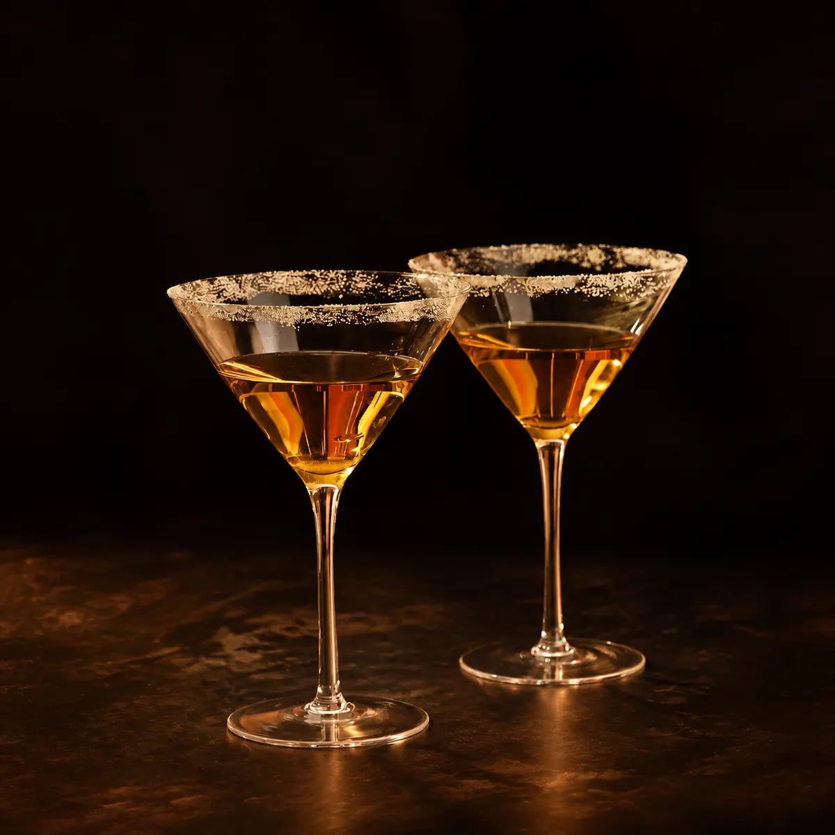 Pourlume Handblown Crystal Martini Set