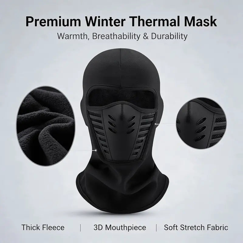 ❄️ 🔥LAST DAY 50% OFF ✨ Unisex Fleece Full Face Balaclava Ski Mask - Windproof, Anti-Haze, Soft Sports & Outdoor Hat