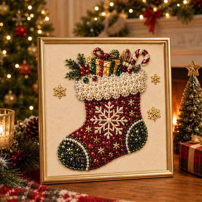 🔥LAST DAY 50% OFF ✨DIY Christmas Pearl Diamond Painting Kit