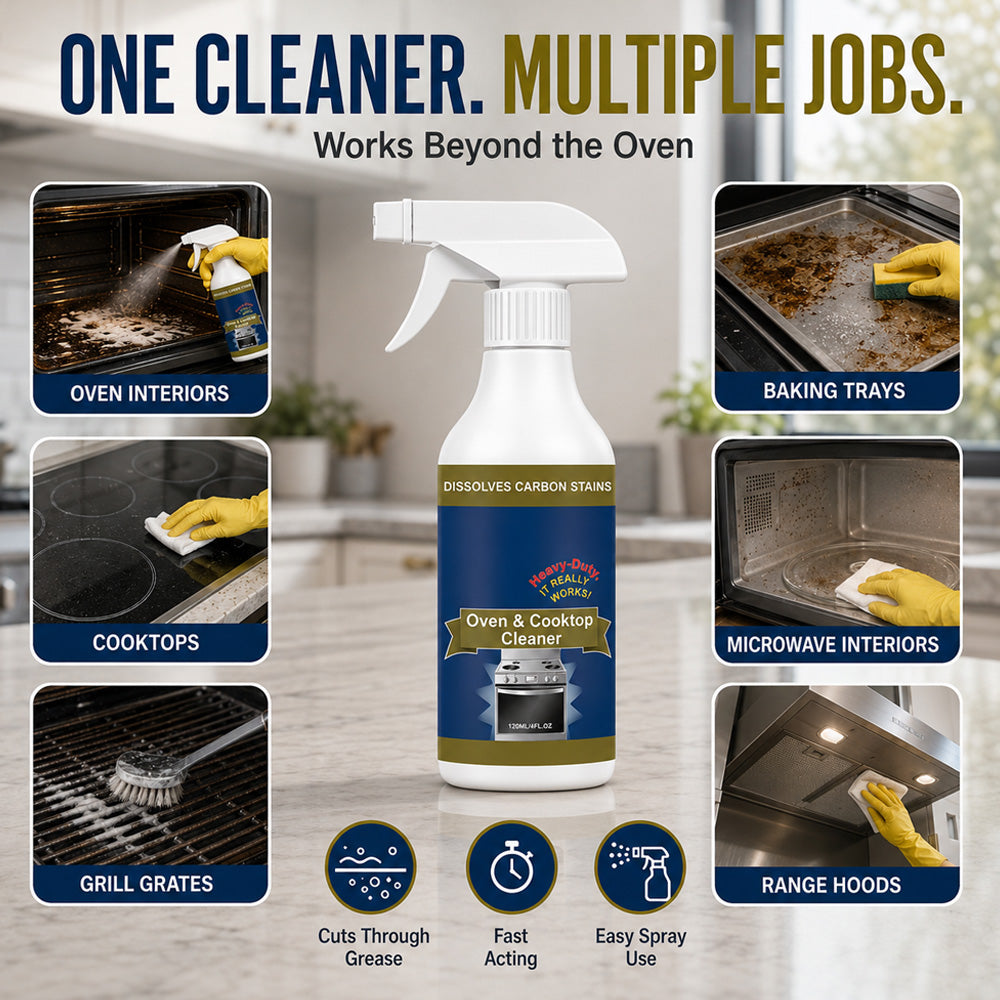 🔥LAST DAY 50% OFF ✨ Oven & Cooktop Cleaner Spray – Cut Through Burnt-On Grease