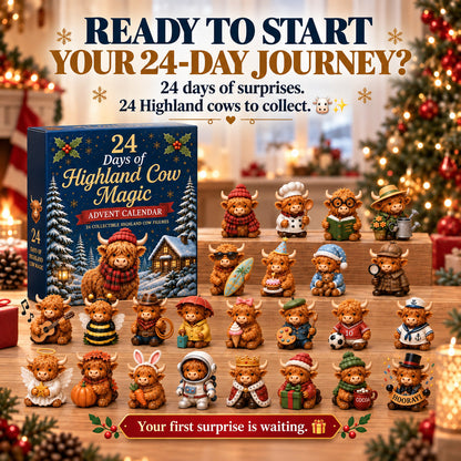 🔥LAST DAY 50% OFF ✨24 Days of Highland Cow Advent Calendar