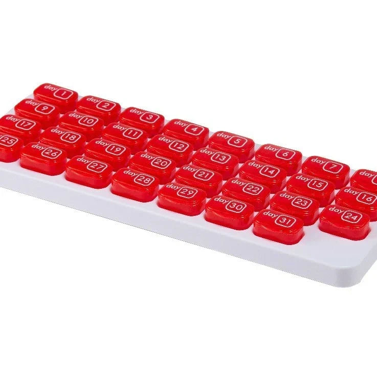 🔥LAST DAY 75% OFF ✨Monthly Pill Organizer with Lid Travel Case for Vitamins & Medications