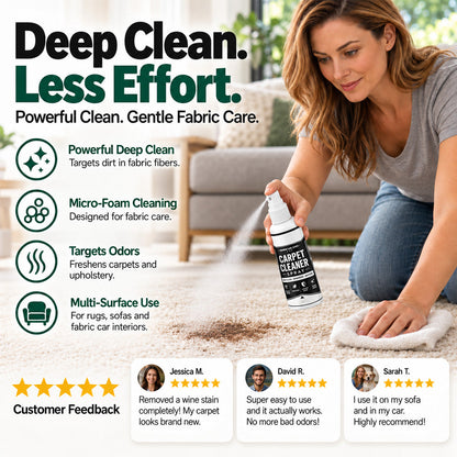 🧼🔥LAST DAY 50% OFF ✨Deep Clean Carpet & Upholstery Spray – Target Stains on Rugs, Sofas & Car Seats