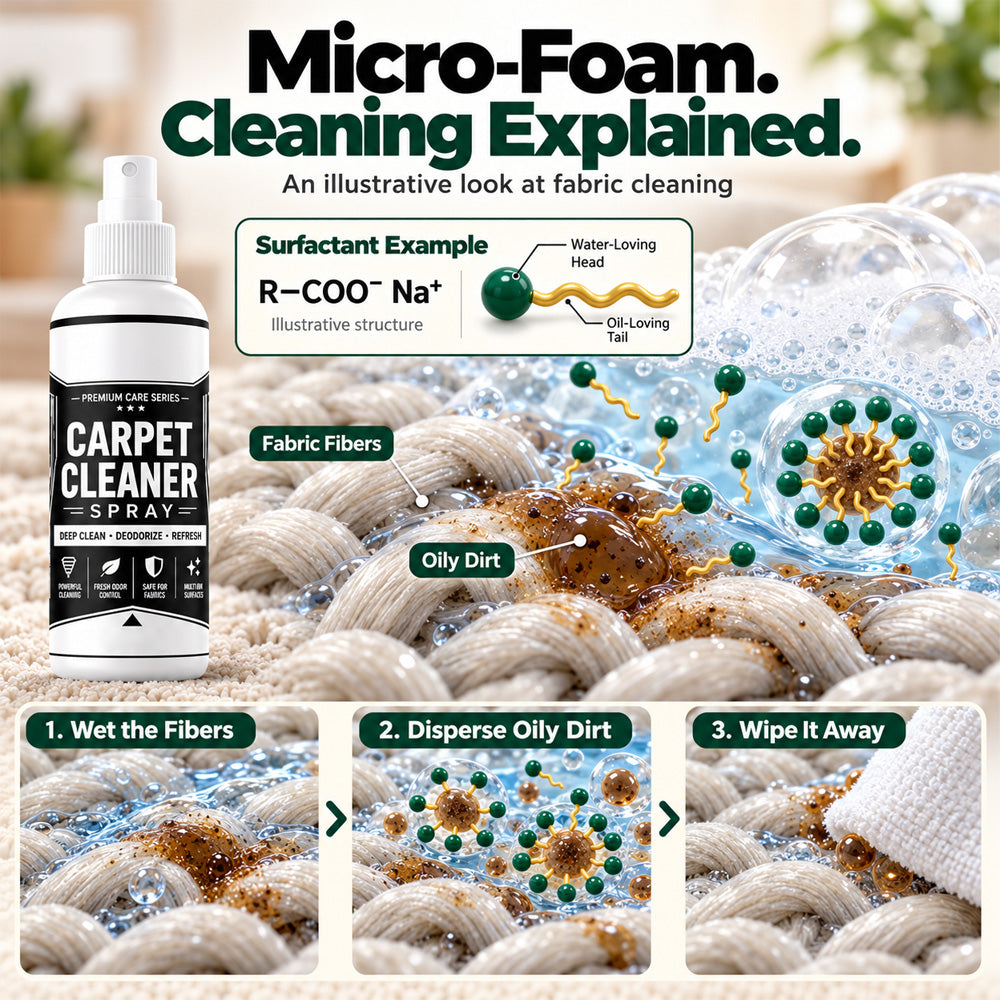 🧼🔥LAST DAY 50% OFF ✨Deep Clean Carpet & Upholstery Spray – Target Stains on Rugs, Sofas & Car Seats