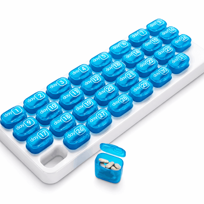 🔥LAST DAY 75% OFF ✨Monthly Pill Organizer with Lid Travel Case for Vitamins & Medications