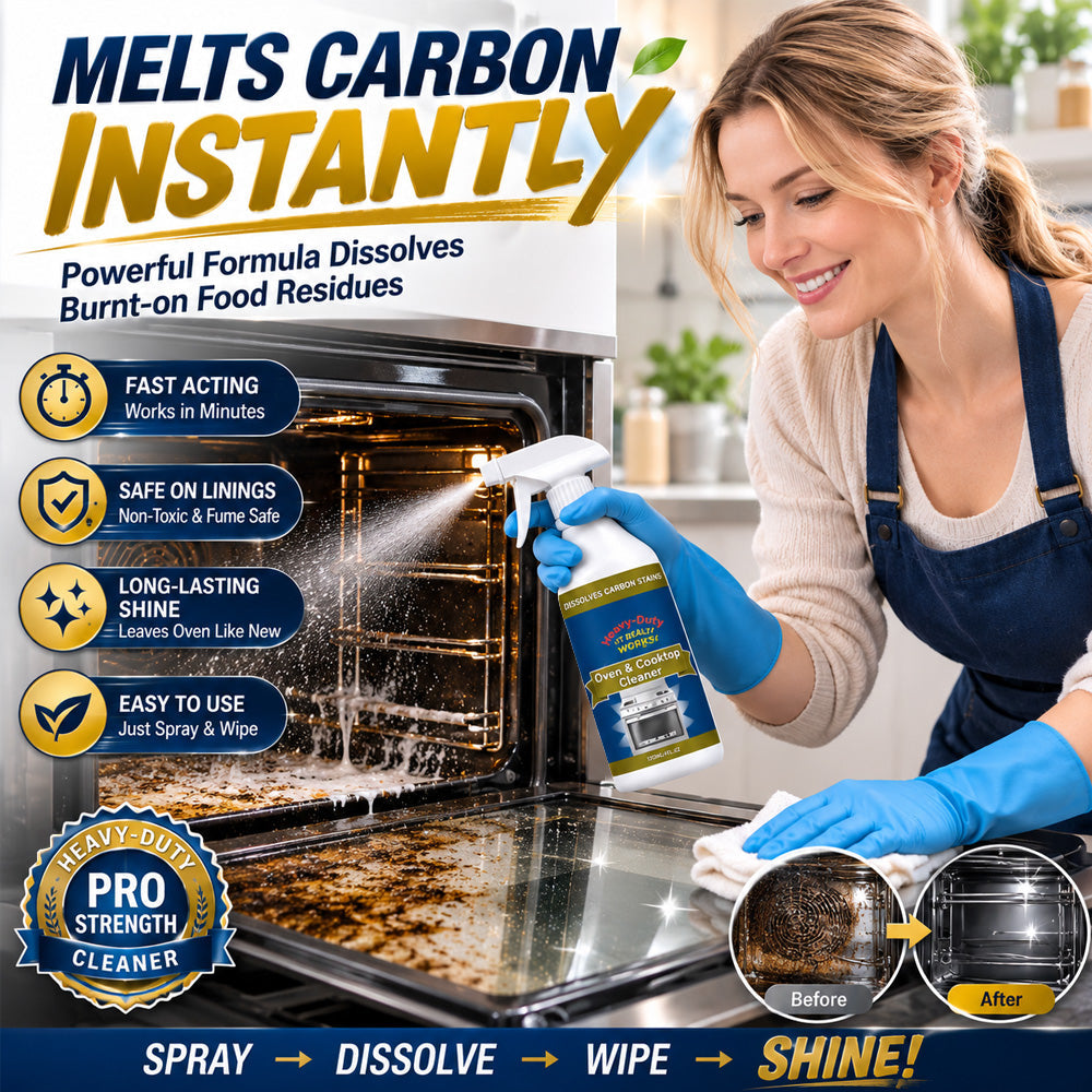 🔥LAST DAY 50% OFF ✨ Oven & Cooktop Cleaner Spray – Cut Through Burnt-On Grease