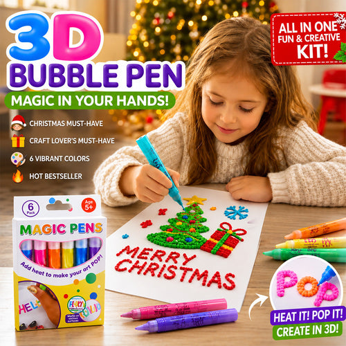 🔥LAST DAY 50% OFF ✨ 3D Magic Pen – Create Puffy 3D Art with Every Stroke!🎄Creative Christmas Gift | DIY Bubble Drawing Fun