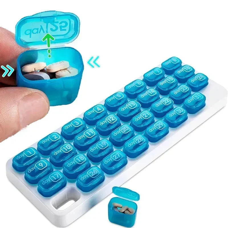🔥LAST DAY 75% OFF ✨Monthly Pill Organizer with Lid Travel Case for Vitamins & Medications