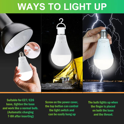 🔥LAST DAY 50% OFF ✨ Rechargeable Emergency Light Bulbs – Stay Lit During Outages
