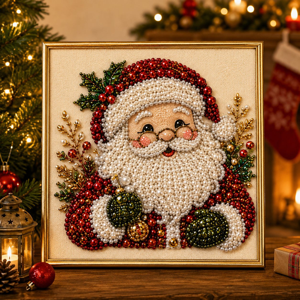 🔥LAST DAY 50% OFF ✨DIY Christmas Pearl Diamond Painting Kit