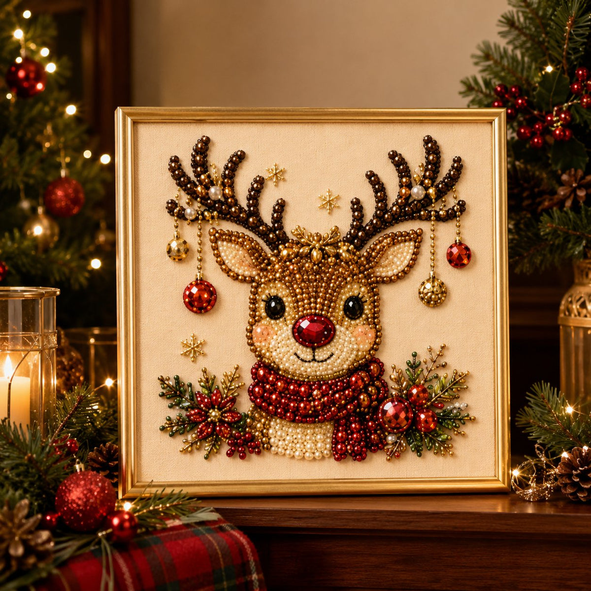 🔥LAST DAY 50% OFF ✨DIY Christmas Pearl Diamond Painting Kit
