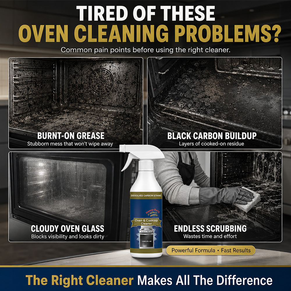 🔥LAST DAY 50% OFF ✨ Oven & Cooktop Cleaner Spray – Cut Through Burnt-On Grease