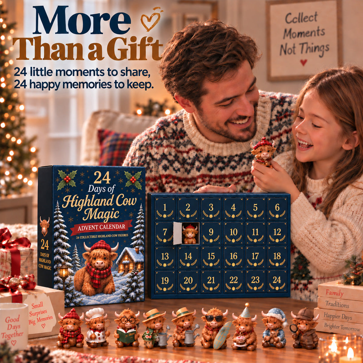 🔥LAST DAY 50% OFF ✨24 Days of Highland Cow Advent Calendar