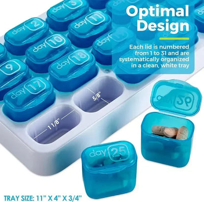 🔥LAST DAY 75% OFF ✨Monthly Pill Organizer with Lid Travel Case for Vitamins & Medications