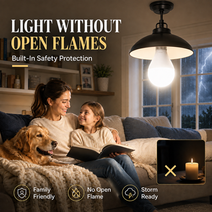 🔥LAST DAY 50% OFF ✨ Rechargeable Emergency Light Bulbs – Stay Lit During Outages