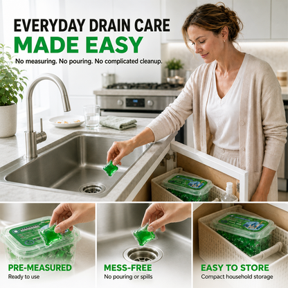 🔥LAST DAY 50% OFF ✨Drain Deodorizer Capsules – Drop In For Fresher Drains