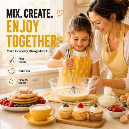 🔥LAST DAY 50% OFF ✨Stainless Steel Hand-Push Rotary Whisk