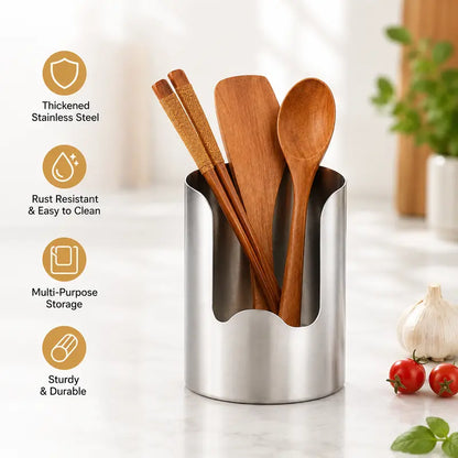 🔥LAST DAY 50% OFF ✨Thickened Stainless Steel Utensil Organizer, Rust Resistant Easy to Clean