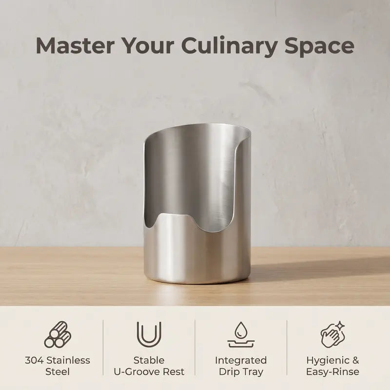 🔥LAST DAY 50% OFF ✨Thickened Stainless Steel Utensil Organizer, Rust Resistant Easy to Clean