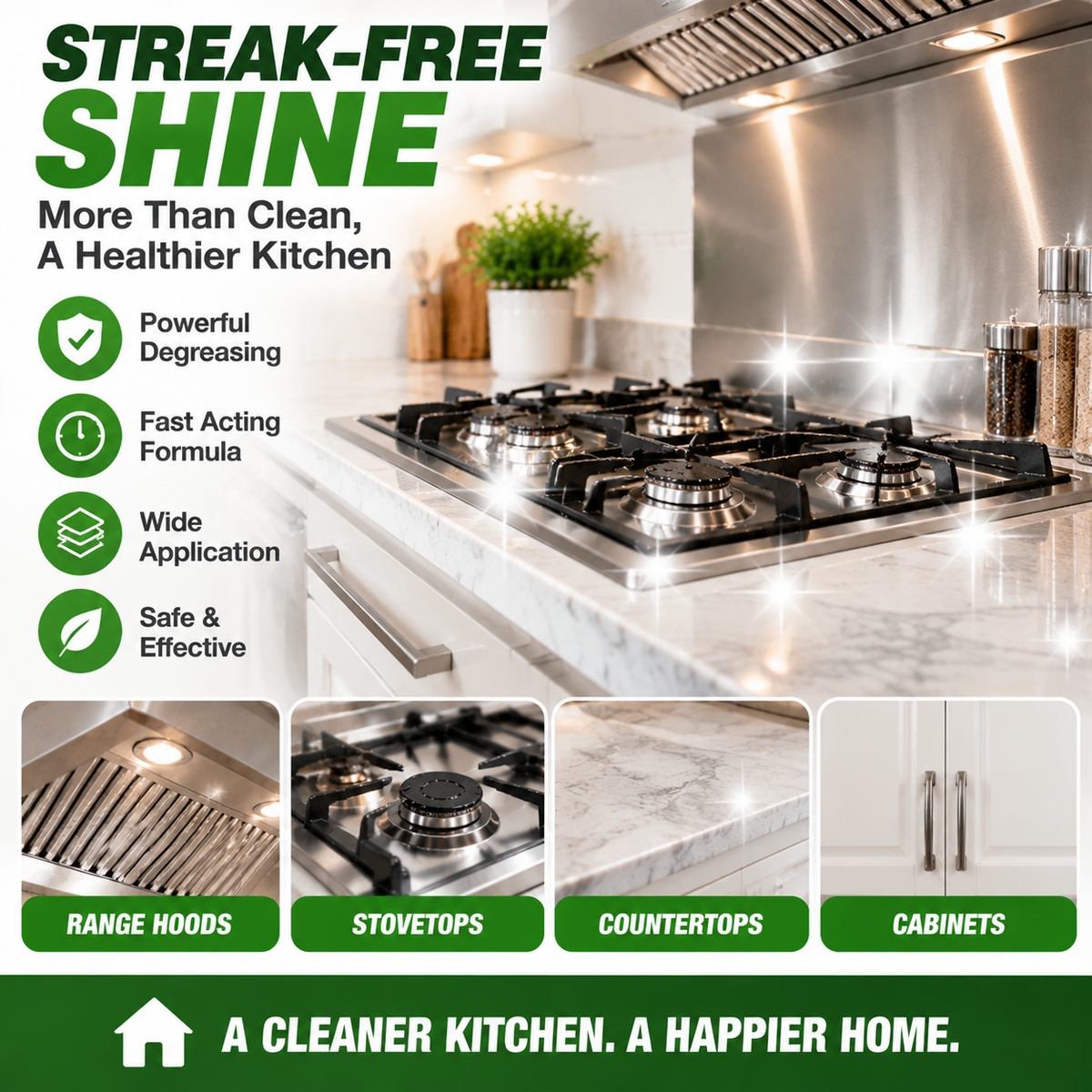 🔥LAST DAY 50% OFF ✨Heavy Duty Kitchen Degreaser Spray – Powerful Grease Remover For Stove, Oven, Cabinets & Multiple Surfaces