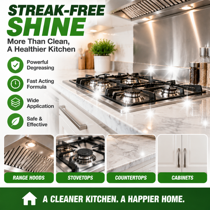 🔥LAST DAY 50% OFF ✨Heavy Duty Kitchen Degreaser Spray – Powerful Grease Remover For Stove, Oven, Cabinets & Multiple Surfaces