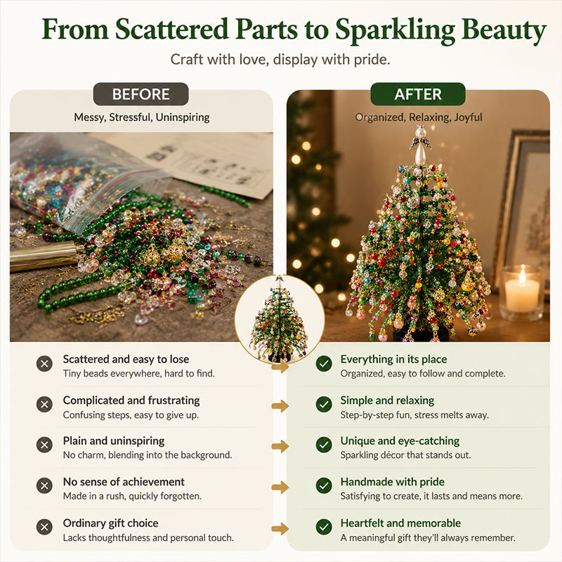 🎄🔥LAST DAY 50% OFF ✨ DIY Beaded Christmas Tree Kit – 5 Unique Styles