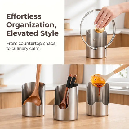 🔥LAST DAY 50% OFF ✨Thickened Stainless Steel Utensil Organizer, Rust Resistant Easy to Clean