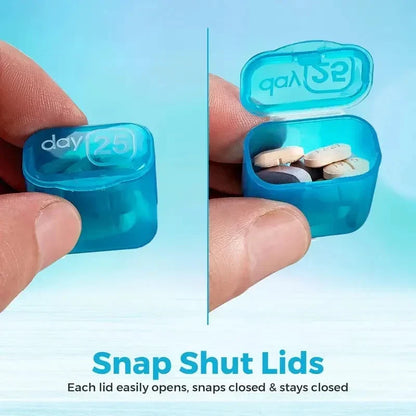 🔥LAST DAY 75% OFF ✨Monthly Pill Organizer with Lid Travel Case for Vitamins & Medications
