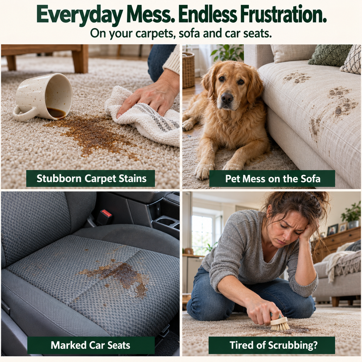 🧼🔥LAST DAY 50% OFF ✨Deep Clean Carpet & Upholstery Spray – Target Stains on Rugs, Sofas & Car Seats