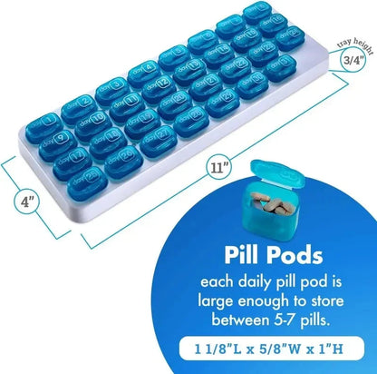 🔥LAST DAY 75% OFF ✨Monthly Pill Organizer with Lid Travel Case for Vitamins & Medications