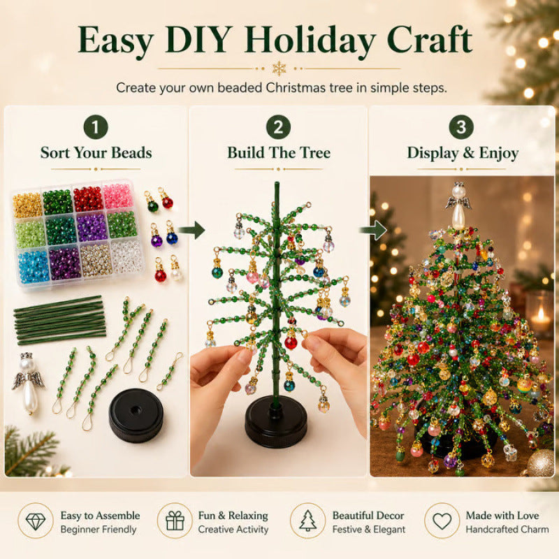 🎄🔥LAST DAY 50% OFF ✨ DIY Beaded Christmas Tree Kit – 5 Unique Styles