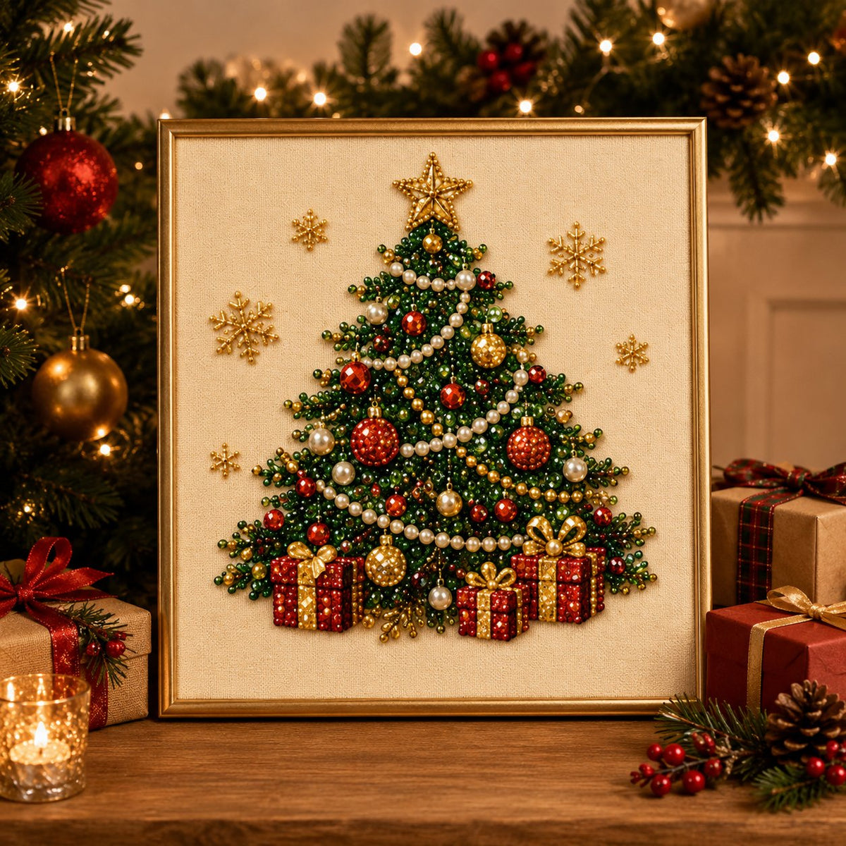 🔥LAST DAY 50% OFF ✨DIY Christmas Pearl Diamond Painting Kit