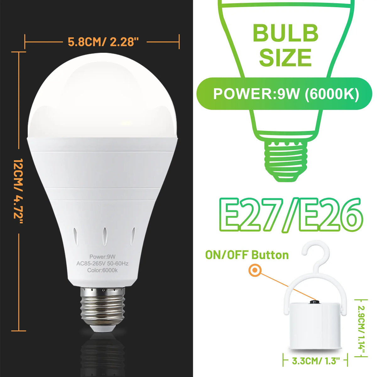 🔥LAST DAY 50% OFF ✨ Rechargeable Emergency Light Bulbs – Stay Lit During Outages