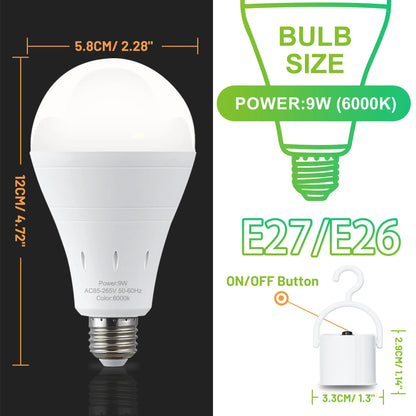 🔥LAST DAY 50% OFF ✨ Rechargeable Emergency Light Bulbs – Stay Lit During Outages
