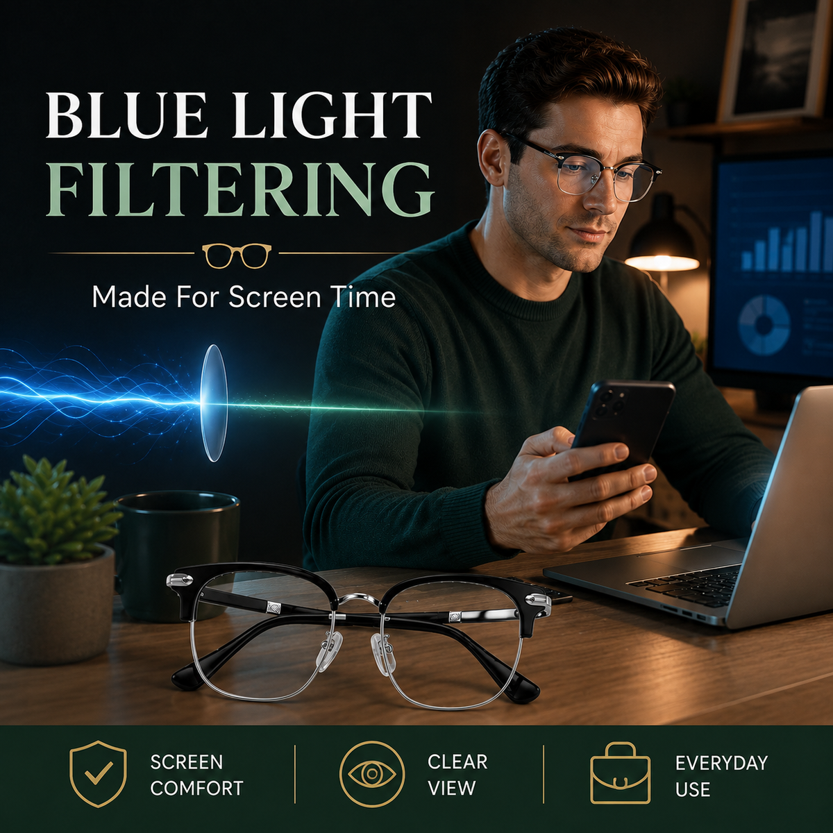 Pourlume® Ultra Light Anti Blue Presbyopic Glasses upsell