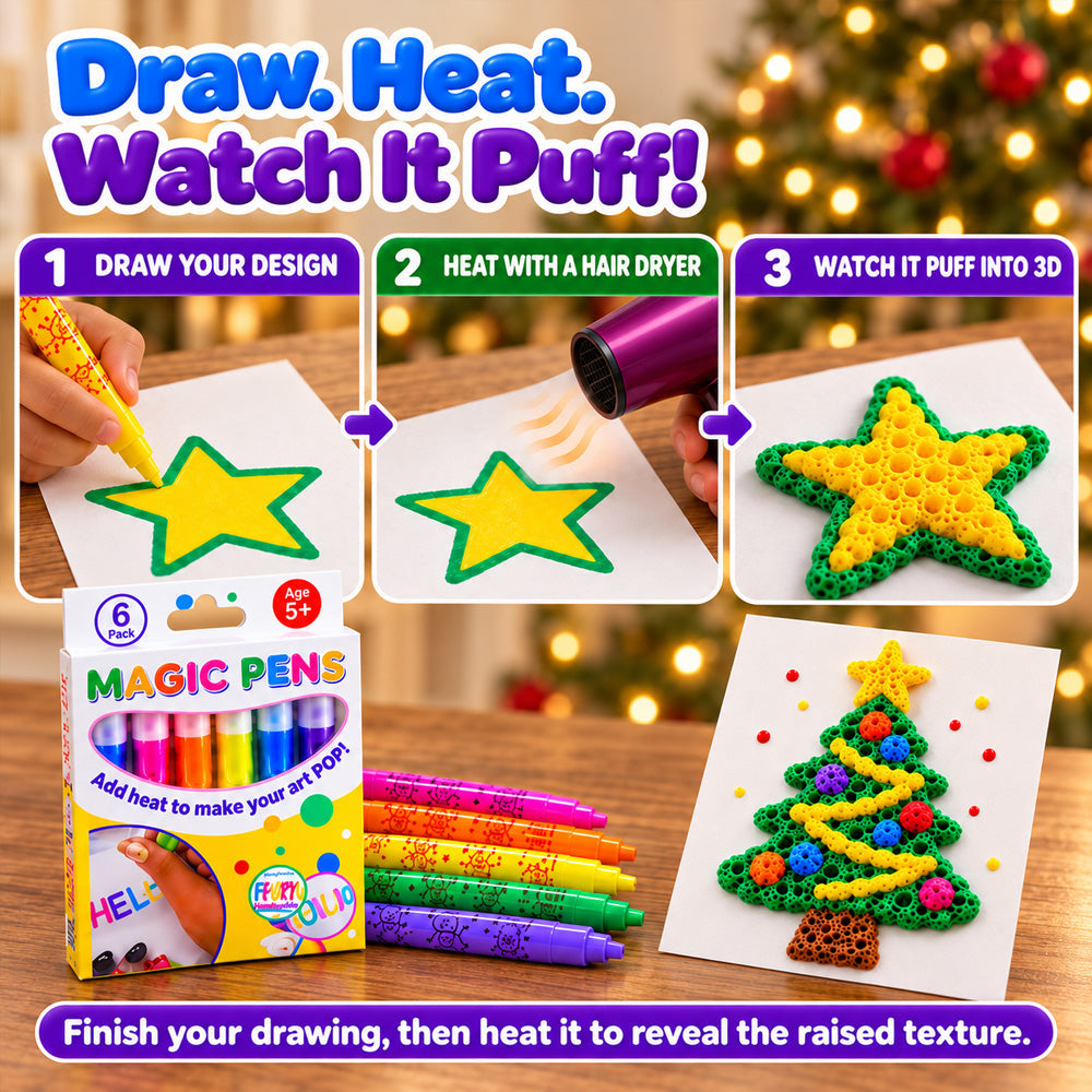 🔥LAST DAY 50% OFF ✨ 3D Magic Pen – Create Puffy 3D Art with Every Stroke!🎄Creative Christmas Gift | DIY Bubble Drawing Fun