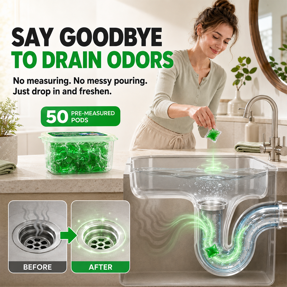 🔥LAST DAY 50% OFF ✨Drain Deodorizer Capsules – Drop In For Fresher Drains