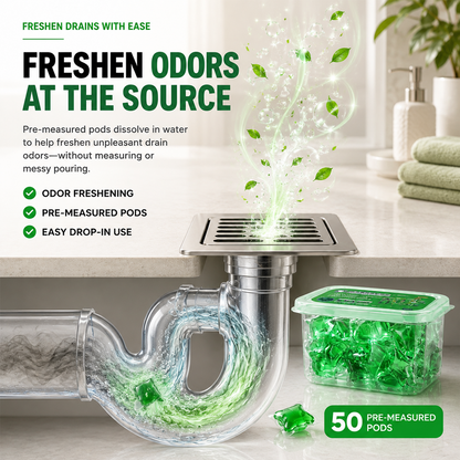 🔥LAST DAY 50% OFF ✨Drain Deodorizer Capsules – Drop In For Fresher Drains
