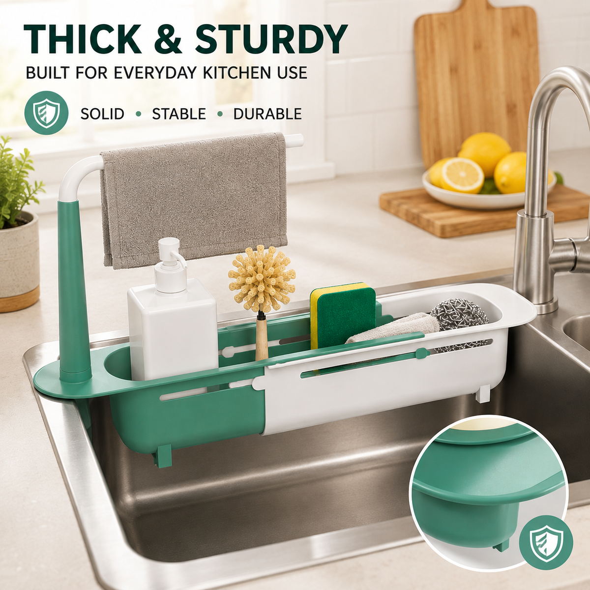 🔥LAST DAY 50% OFF ✨ Updated Telescopic Sink Storage Rack