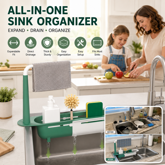 🔥LAST DAY 50% OFF ✨ Updated Telescopic Sink Storage Rack