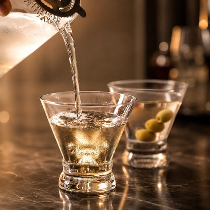 Pourlume 4-Pack Martini Cocktail Glasses