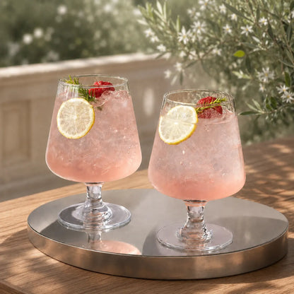 Pourlume Geometric Short Stem Glass Cups