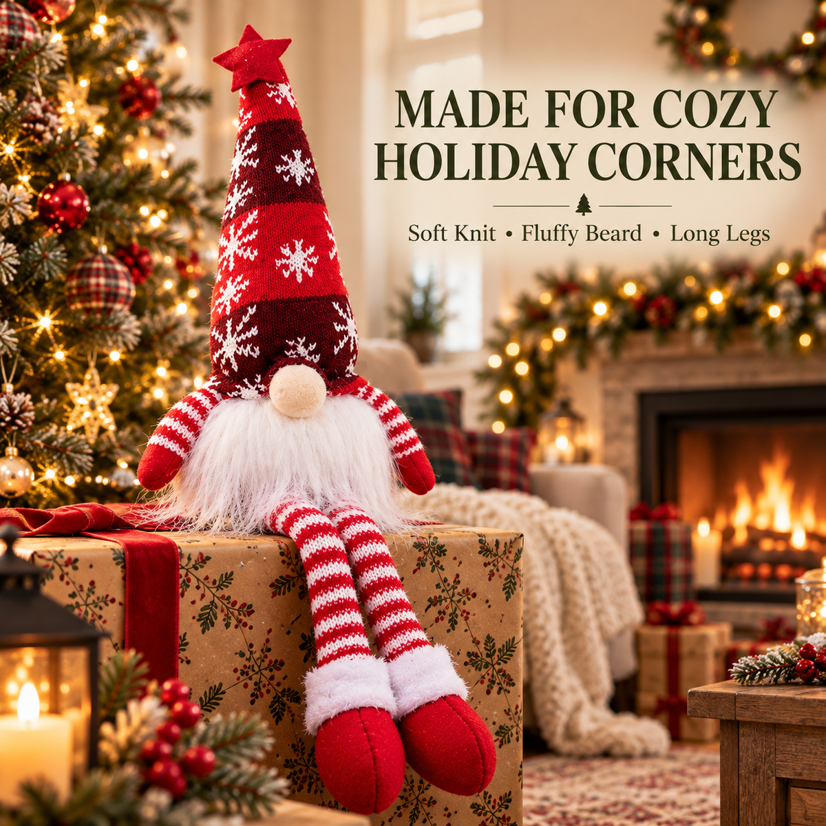 🎄🔥LAST DAY 50% OFF ✨ Light-Up Christmas Gnome Doll – Cute Holiday Home Decoration