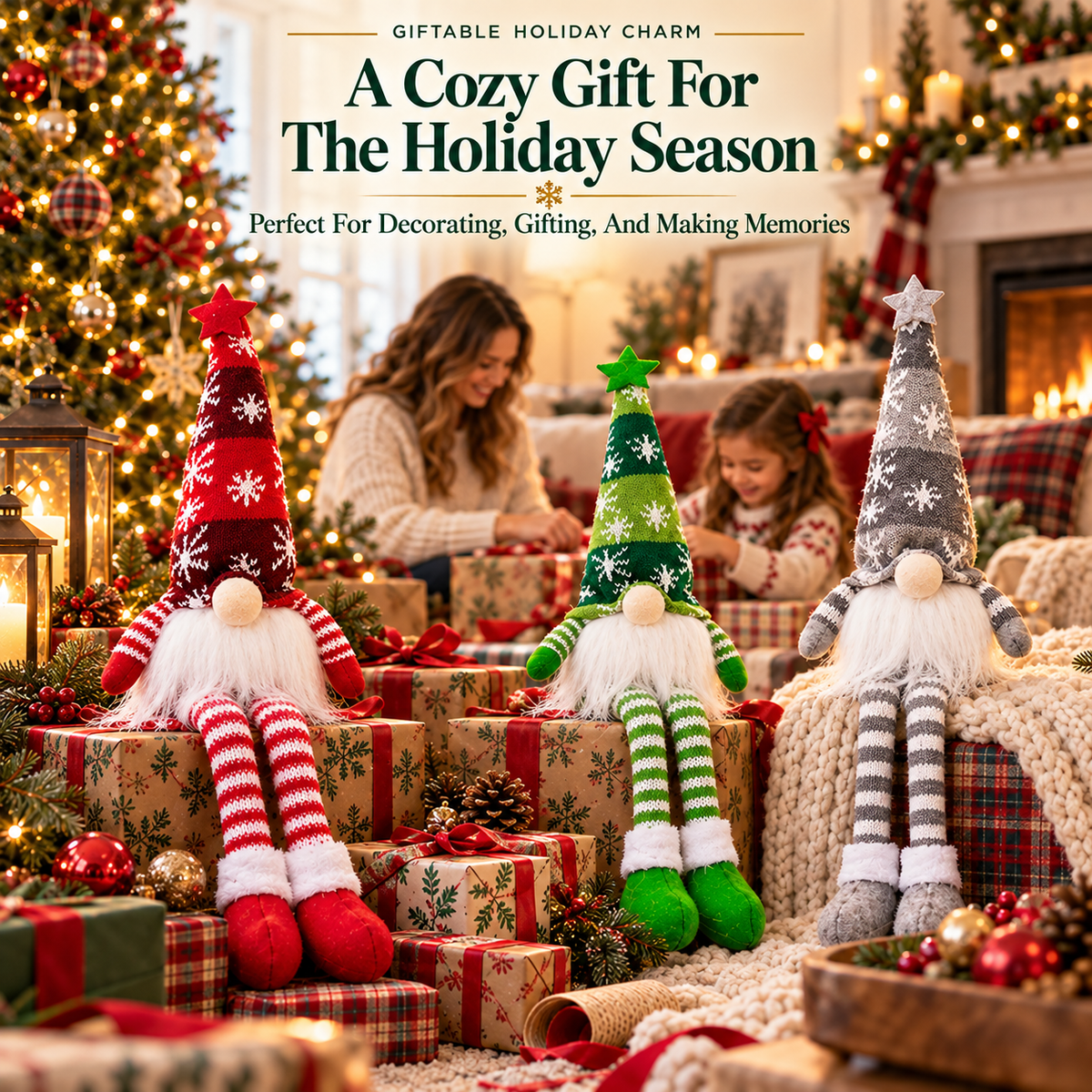 🎄🔥LAST DAY 50% OFF ✨ Light-Up Christmas Gnome Doll – Cute Holiday Home Decoration