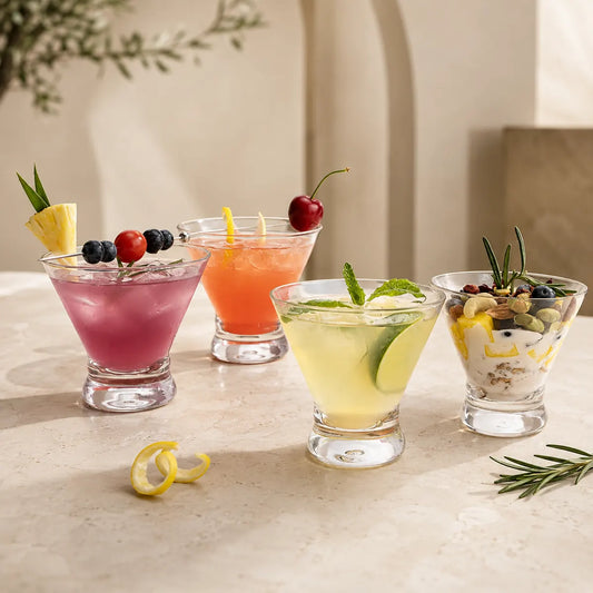 Pourlume 4-Pack Martini Cocktail Glasses