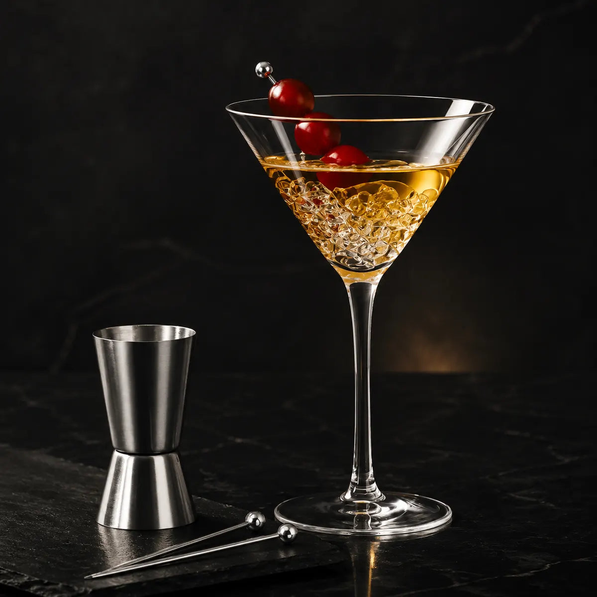 Pourlume Handblown Crystal Martini Set