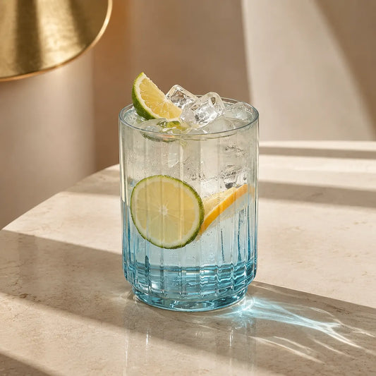 Pourlume Gradient Ribbed Drinking Glasses
