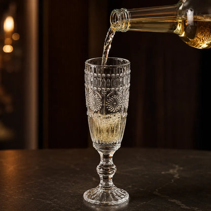 Pourlume Vintage Crystal Champagne Glasses