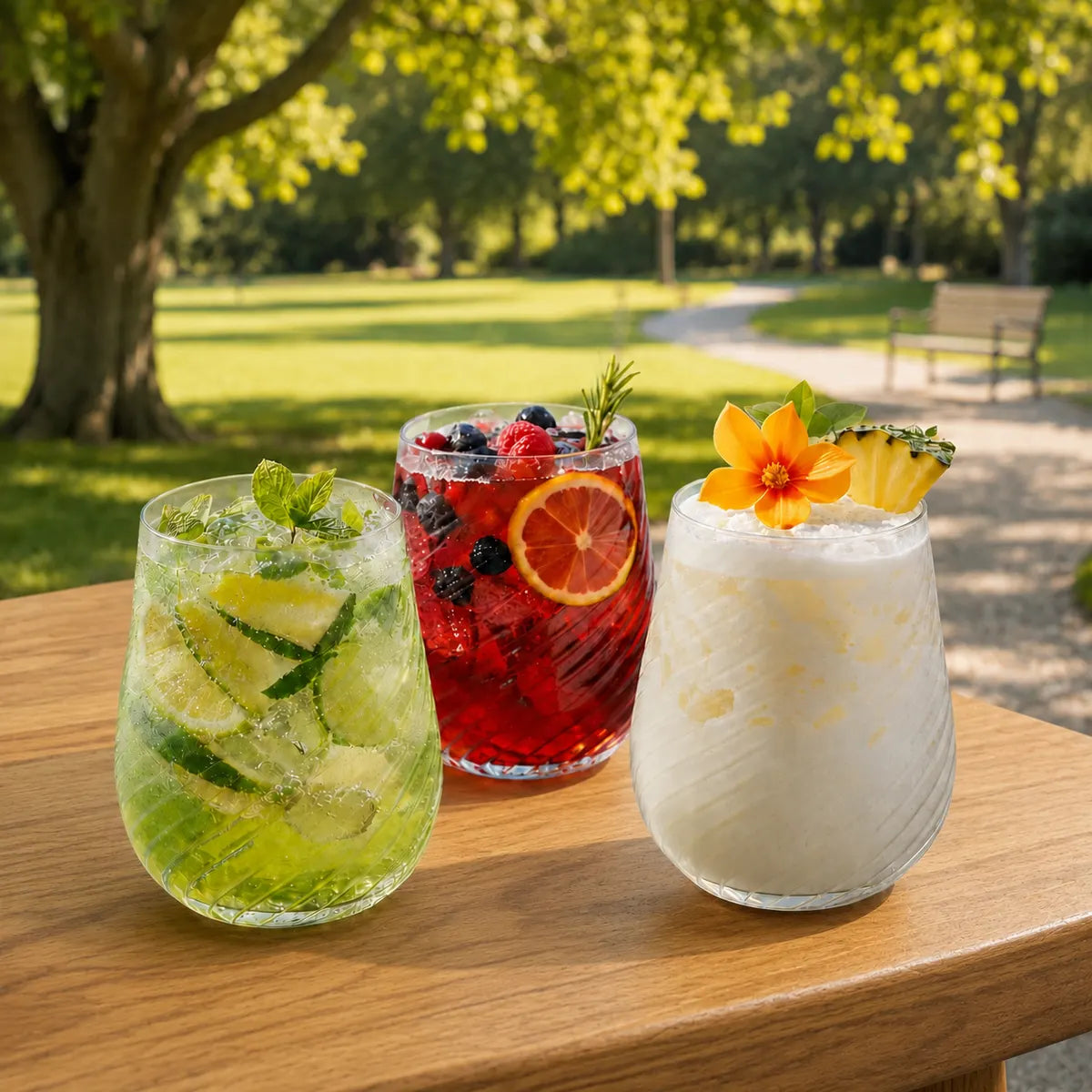 Pourlume Stemless Ribbed Plastic Cups